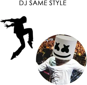 Música Fiesta Marshmello Casco Disfraz DJ Máscara Cara Juegos con disfraces Cabeza de látex Halloween - Imagen 1 de 12