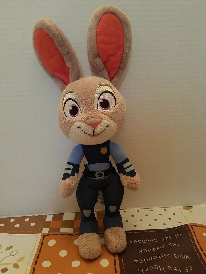 TOMY DISNEY ZOOTOPIA JUDY HOPPS BUNNY POLICE OFFICER COP PLUSH DOLL FIGURE TOY - Image 1 of 4