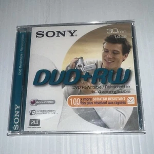 SONY DVD +RW 30 MINUTE 1.4GB 3" INCH BLANK CAMCORDER DISC NEW DVD+RW - Picture 1 of 7