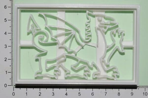 Walisische Flagge Keks oder Fondant Cutter 3D-gedruckt - Bild 1 von 2