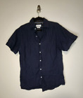 Porter & Ash Classic Navy Linen Shirt - Men's Size Small