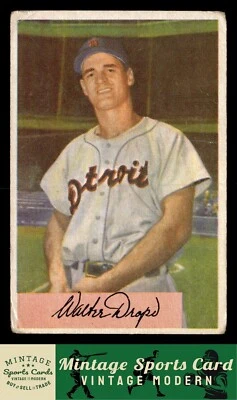1954 Bowman - Walt Dropo - #7 Detroit Tigers Low Grade Filler - Image 1 of 2