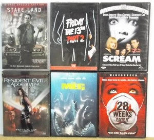 6 HORROR SCARY OCCULT DVD movies Lot #M749 FREE US S/H Scream Friday 13th more - Picture 1 of 1