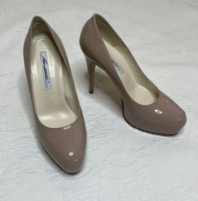 Zapatos de salón Brian Atwood Maniac charol nude plataforma talla 39 EE. UU. 9 Foto 1 de 4