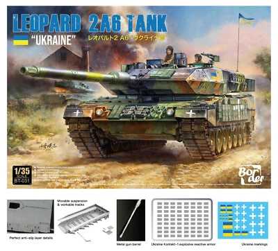 Modello Border 1/35 BT-031 LEOPARD 2 A6 MBT Kit Modello Ucraina - Immagine 1 di 2