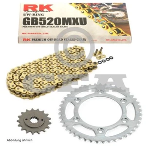 Kit Chaîne Polaris Outlaw Sm 525 08-10, Chaîne RK GB 520 MXU 98, Ouvrir, Or, 14 - Picture 1 of 4