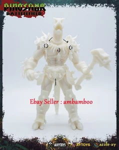 Axytoys 1/12 Dinosaur Battlefield Veteran Unpainted White Action Figures Model - Picture 1 of 5