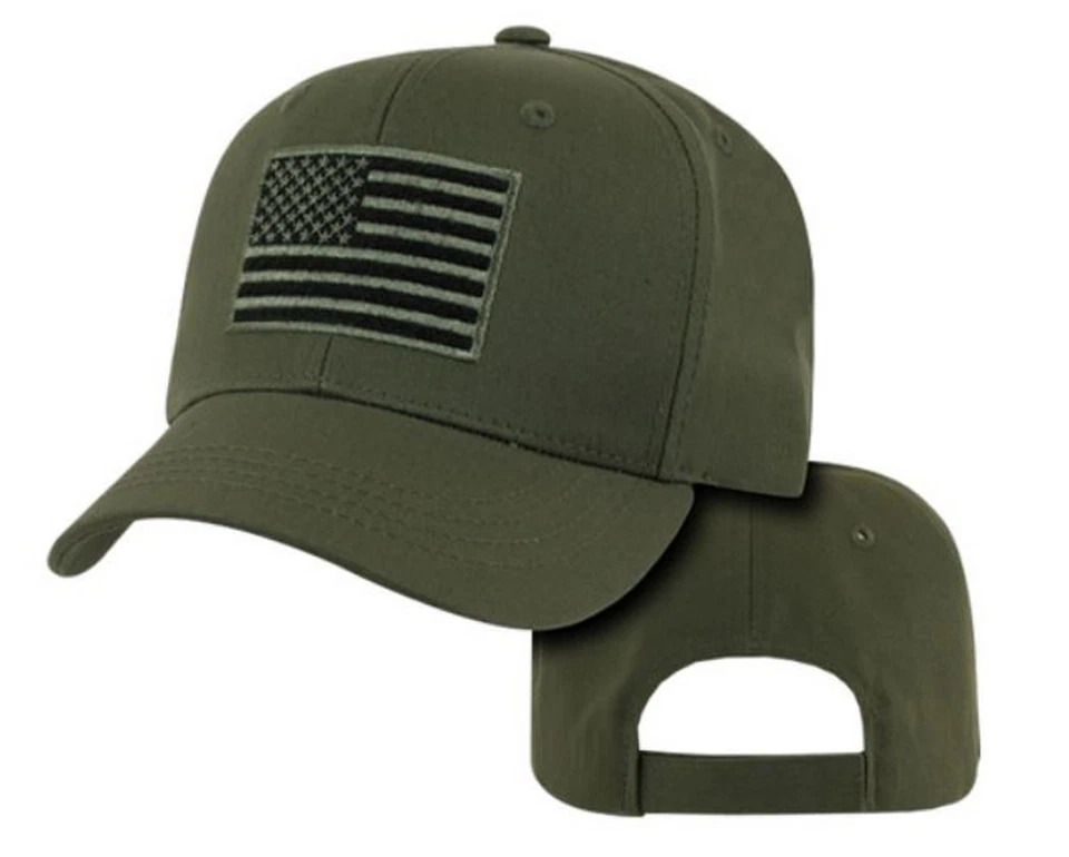Rapdom Tactical USA Embroidered Operator Cap Olive Shipped