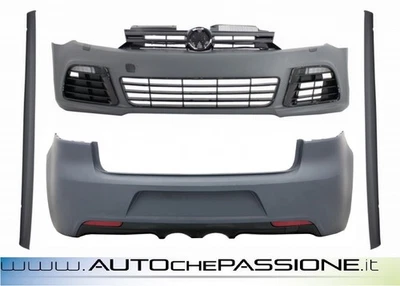 Kit estetico completo R20 LOOK VW GOLF 6 VI 10 2008 bodykit paraurti ant+post+mi - Immagine 1 di 4