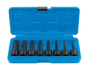 Set di punte per bussola spline antimanomissione a lungo impatto 1/2"D 8 pz 6749 - Foto 1 di 1
