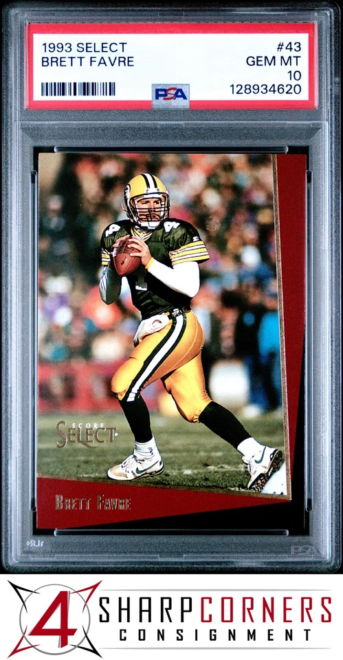 1993 SELECT #43 BRETT FAVRE PACKERS HOF PSA 10 - Image 1 of 3