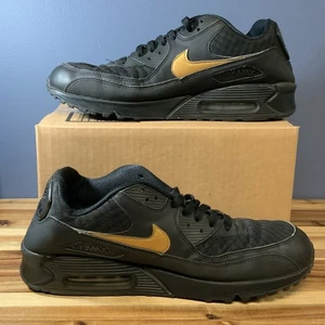 Nike Air Max 90 Essential Black Metallic Gold Men's Sz 13 US AV7894-001 2018 - Picture 1 of 6