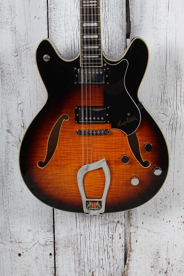 Guitarra Eléctrica Hagstrom Viking Deluxe 12 Cuerdas Cuerpo Semi-Hueco con Estuche Foto 1 de 4
