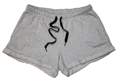 VICTORIA'S SECRET PINK LOGO BOYFRIEND HERITAGE FLEECE GRAY VARSITY SHORTS Size L - Image 1 of 4