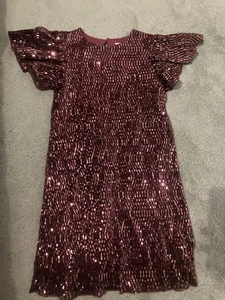 Next Girls Sequin Party Dress Age 8 - Picture 1 of 7