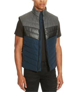 Kenneth Cole Mens Colorblock Puffer Vest - Picture 1 of 2