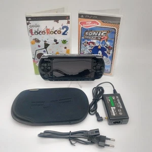 Sony PSP-3004 PlayStation Portable Black + Tasche + 2 Spiele + Ladekabel - Bild 1 von 21
