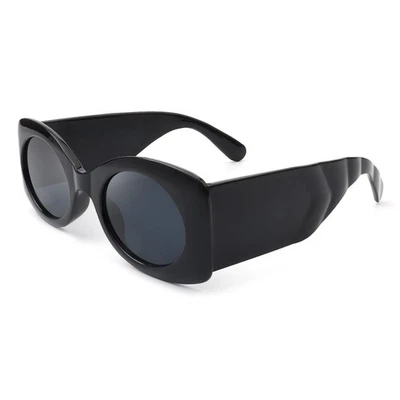 Gafas de sol retro ovaladas con marco grueso unisex vintage redondas moda tonos UV400 Foto 1 de 4