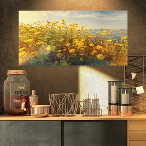Designart PT12698-32-16 Wild Yellow Flowers MeadowExtra Large Floral Canvas A... - Picture 1 of 3