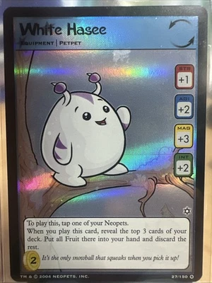 Neopets TCG Hannah & the Ice Caves - Foil - White Hasee 27/150 - Wizards 2004 NM - Image 1 of 3