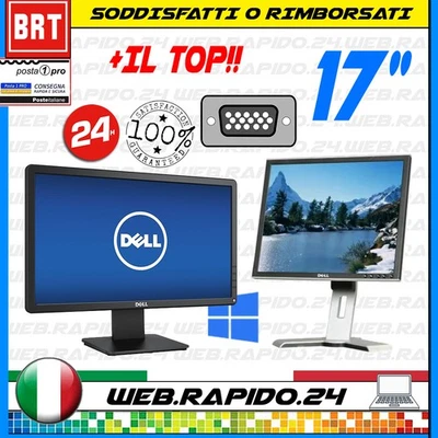 OTTIMO_PC MONITOR SCHERMO LCD DA 17 POLLICI (DELL,HP) VGA DVI DISPLAY DESKTOP 19 - Image 1 of 4