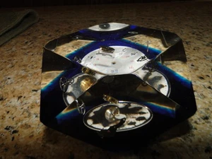NICE Vintage Lucite Exploding Clock parts Paperweight Desk Ornament Watchmaker - Picture 1 of 12