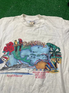 Vintage 90s Transcanal T-Shirt Gr. Medium weiß Royal Princess Cruises - Bild 1 von 3