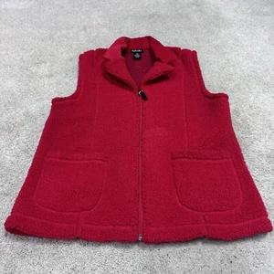 Rafaella Vest Red Sleeveless Full Zip Women’s Medium NWT - Picture 1 of 11