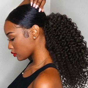 Curly Ponytail Extension for Women Drawstring Ponytail Curly Full Thick Ponytail - Picture 1 of 21