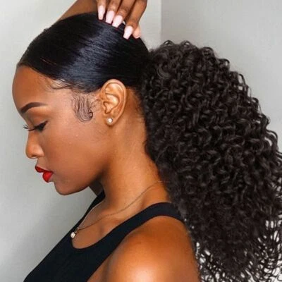Curly Ponytail Extension for Women Drawstring Ponytail Curly Full Thick Ponytail - Image 1 of 4