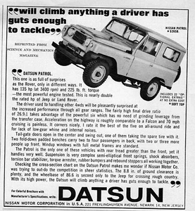 1963 Datsun Patrol "Will Climb Anything" Original Ad - Picture 1 of 1