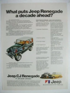 1980 JEEP CJ RENEGADE AUSTRALIAN MAGAZINE FULLPAGE COLOUR ADVERTISEMENT - Picture 1 of 1