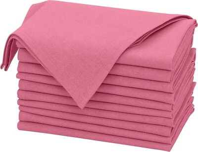 18x18 Cotton Linen Napkins Set of 12 Soft Reusable Washable Dinner Cloth - Image 1 of 4