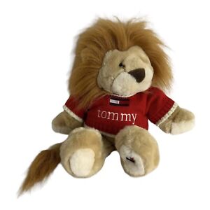 2001 Tommy Hilfiger Lion Plush Commonwealth Red Sweater Stuffed Animal 14”