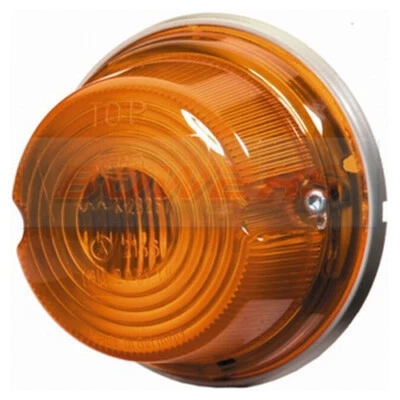 HELLA 80mm ROUND AMBER/ORANGE SIDE MARKER LIGHT LAMP 2BA001259611 K23267 - Image 1 of 2