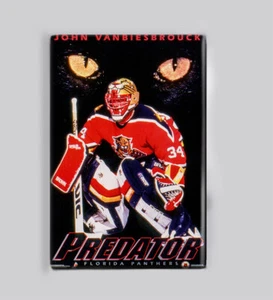 IMÁN DE PÓSTER JOHN VANBIESBROUCK / DEPREDADOR - 2""x3"" (NHL PANTERAS de hockey rangers - Imagen 1 de 3