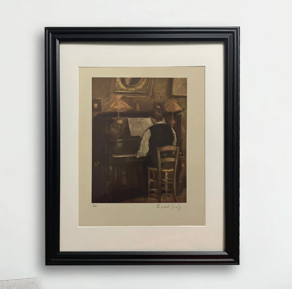 Raoul Dufy Impressão Original Assinada à Mão com Certificado de Autenticidade e +US$ 3.500 USD Avaliação Incluída - Imagem 1 de 4