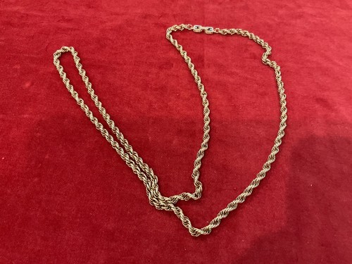 Autentica collana catena in corda intrecciata oro Givenchy ny paris 34