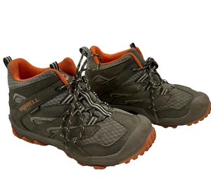 Merrell Kids Chameleon 7 Access Mid WTRPF Hiking Boots Youth Boys Size 1 Orange - Picture 1 of 7