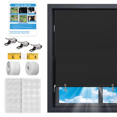 Portable Blackout Curtains Blackout Blinds for Windows Room + Hook & Loop Tapes - Image 1 of 4