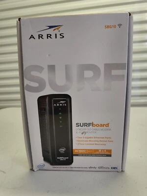 ARRIS SURFboard SBG10 DOCSIS 3.0 16x4 Gigabit Cable Modem AC1600 Wi-Fi Router - Image 1 of 4
