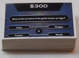2000 Who Wants To Be A Millionaire Board Game 300 Dollar Question Cards Only - Picture 1 of 2