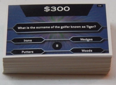 2000 Who Wants To Be A Millionaire Board Game 300 Dollar Question Cards Only - Image 1 of 2