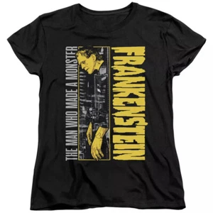 Frankenstein "The Man Who Made A Monster" Women's T-Shirt - Picture 1 of 3