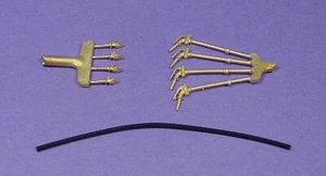 O/On3/On30 AIR HOSE ANGLE COCKS, GLAD HANDS WISEMAN BACK SHOP BRASS PARTS BS-305 - Picture 1 of 2