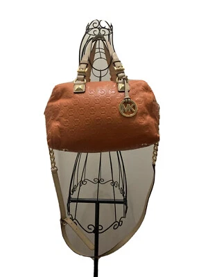 BOLSO CARTERA MICHAEL KORS MONOGRAMA CUERO MANDARINA GRISSON Mediano Y Cartera Foto 1 de 4