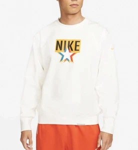 T-Shirt NIKE GRAPHIC CREW NS SAIL/(UNIVERSITYGOLD) Size M - Picture 1 of 3