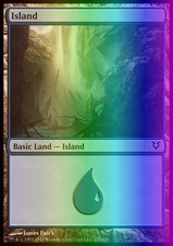 Magic the Gathering MTG Island (233) Avacyn Restored   LP FOIL