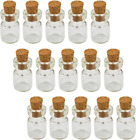 50 Pcs 1Ml-Extra Mini Tiny Clear Glass Jars Bottles with Cork Stoppers, Glass Bo