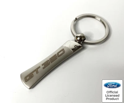 Chrome & Gunmetal Blade Key Fob Chain For Shelby Mustang GT350 - Image 1 of 3